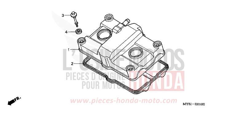 ZYLINDERKOPFDECKEL von CB1300 Super Bold'or ABS SCHWARZ (NH1) von 2002